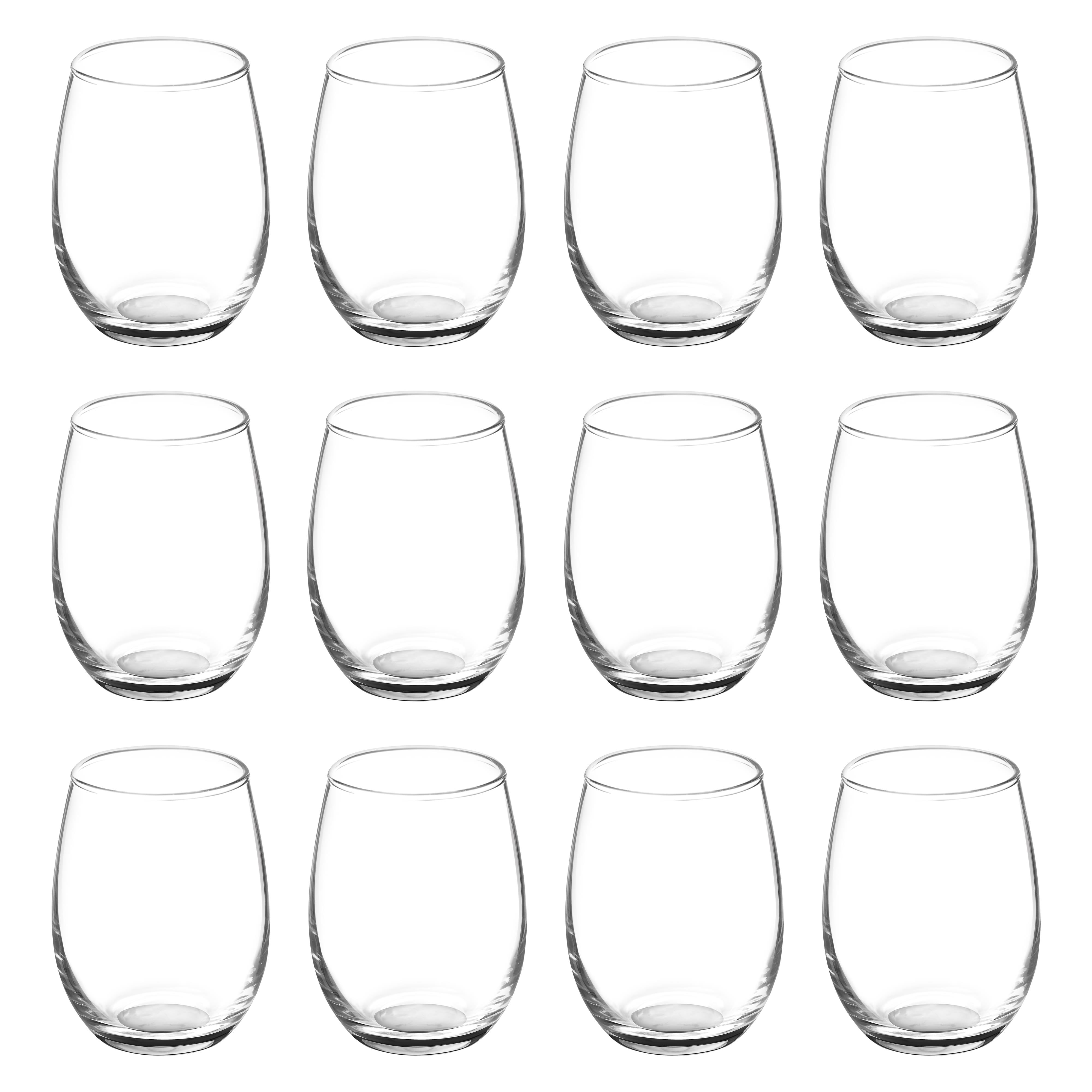 Stemless Wine Glasses by ARC 5.5 oz. Set of 12, Bulk Pack - Perfect for Hotel, Bar, Restaurant or Lounge - Black