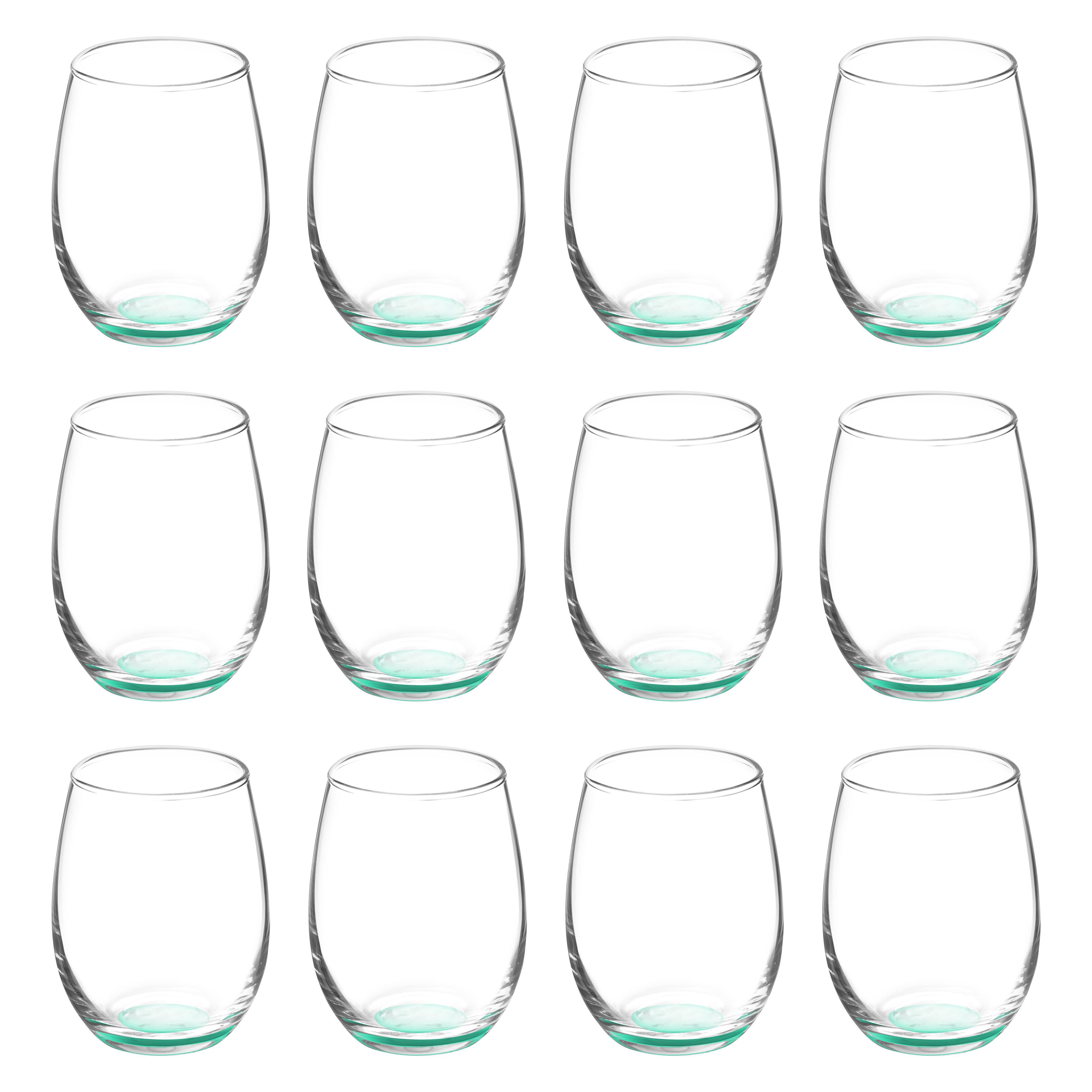 white vs red wine glasses Libbey Stemless 12 Piece Wine Glass Party Set for Red and White Wines main image 1