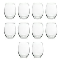 Stemless Wine Glasses by ARC Perfection 15 oz. Set of 10, Bulk Pack - Restaurant Glassware, Perfect for Red Wine, White Wine, Cocktails - Clear