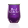 thumbnail image 1 of Stemless Wine Tumbler Coffee Travel Mug Glass With Lid Best Grammy Ever Grandma Grandmother (Royal Purple), 1 of 1