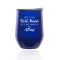thumbnail image 1 of Stemless Wine Tumbler Coffee Travel Mug Glass With Lid The Best Moms Get Promoted To Mimi, 1 of 1