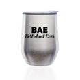 thumbnail image 1 of Stemless Wine Tumbler Coffee Travel Mug Glass with Lid BAE Best Aunt Ever (Silver), 1 of 1