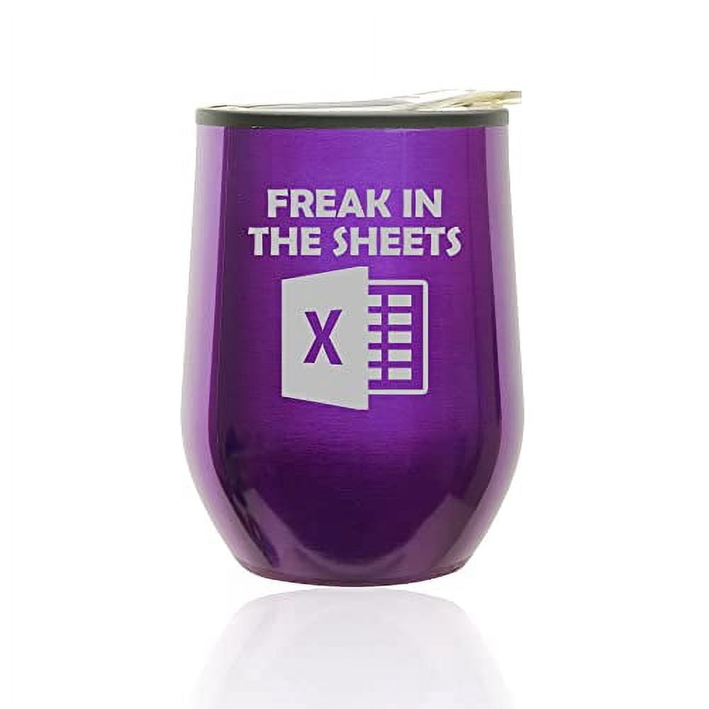 Stemless Wine Tumbler Coffee Travel Mug Glass with Lid Freak In The