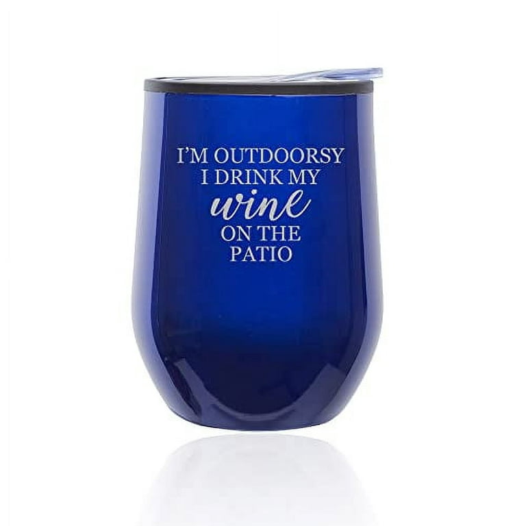 Portable Wine Glass With Drink Through Lid