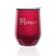 thumbnail image 1 of Stemless Wine Tumbler Coffee Travel Mug Glass with Lid Mimi With Heart (Fuchsia), 1 of 1