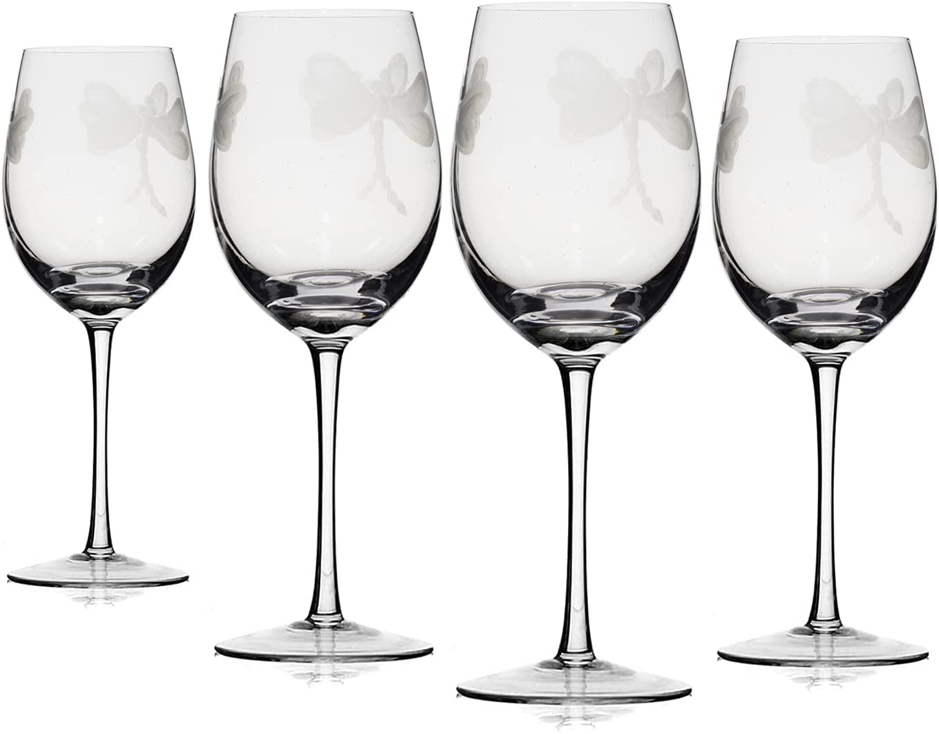 Stemmed Dragonfly Wine Glasses For White and Red Wine, Water or Whiskey, by The Wine Savant