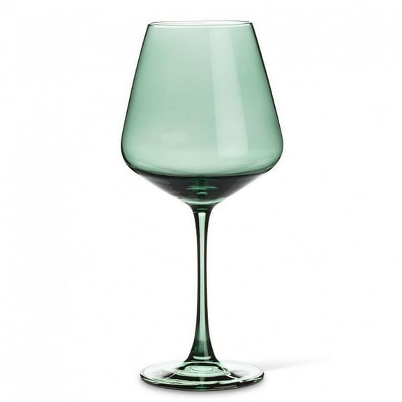 Stemmed Green Color Red Wine Glass