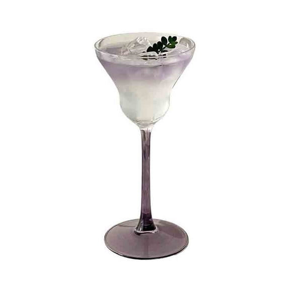 Stemmed Martini Glasses, 6.4oz Elegant Colored Cocktail Cups Long Stem Coupe Glasses