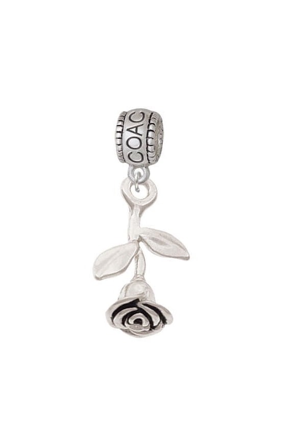Stemmed Rose - Coach Charm Bead