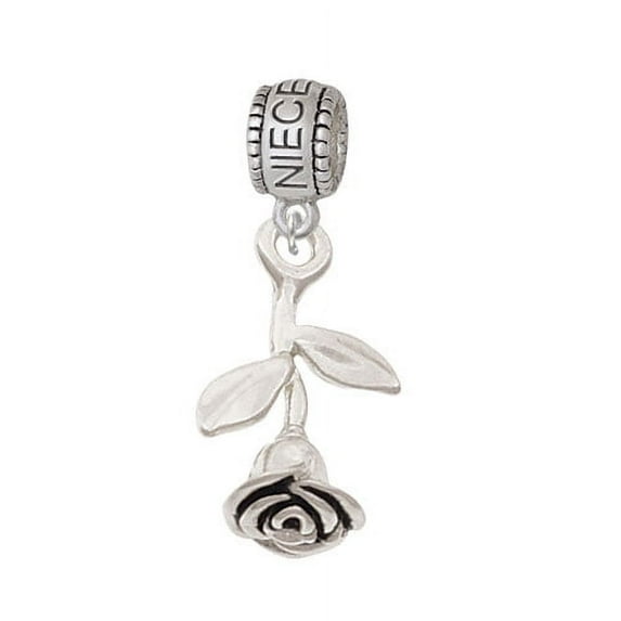 Stemmed Rose - Niece Charm Bead
