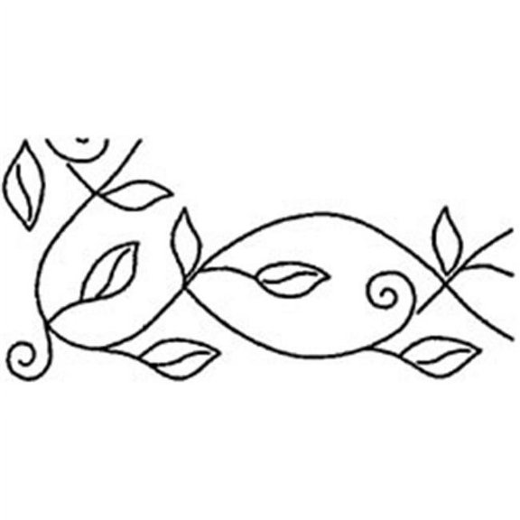 Sten Source 233455 Quilt Stencils By Pepper Cory-5 in. Leafy Branch Braid 8 in. x 18 in.