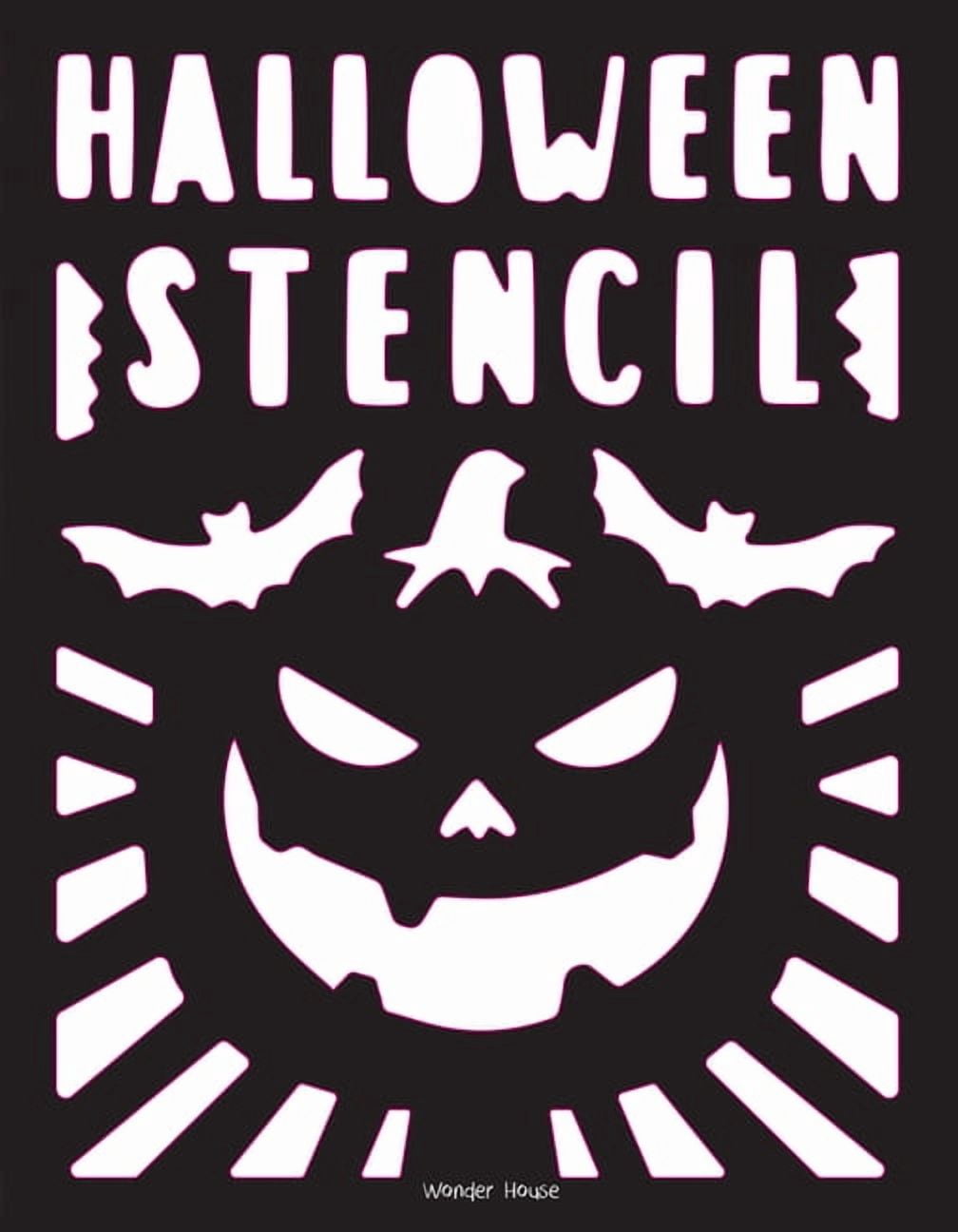 Stencil Book Halloween, (Spiral-Bound)