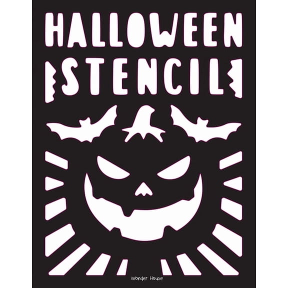 Stencil Book Halloween, (Spiral-Bound)