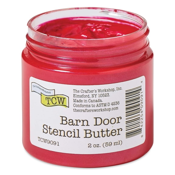 Stencil Butter Acrylic Paint - Barn Door, 2 oz, Jar