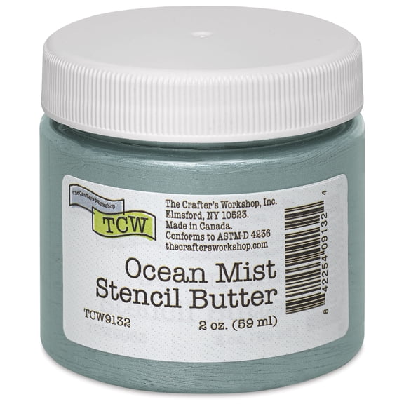 Stencil Butter Acrylic Paint - Ocean Mist, 2 oz, Jar