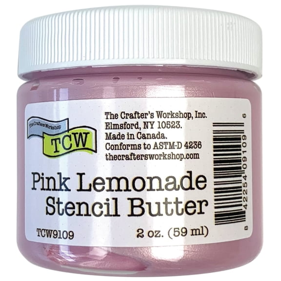 Stencil Butter Acrylic Paint - Pink Lemonade, 2 oz, Jar