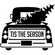 Stencil Ease Tis the Season Vintage Truck with Tree Stencil, 12x12