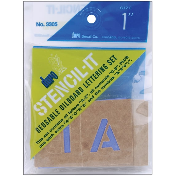 Stencil-It Reusable Lettering Set-1"