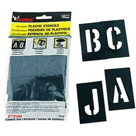 Stencil Set, Combination Set, Gothic Font, PVC, 46 Pieces 10191