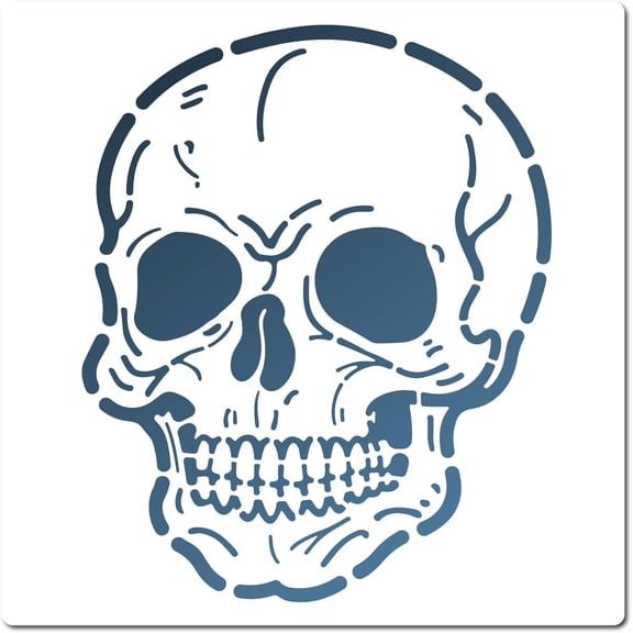 Stencil Large 11.8x11.8 Inch Square Reusable PET Plastic Horror Human Template Holiday Decor for Painting on Wood Wall Card Floor Canvas Tile Drawing Scrapbooking