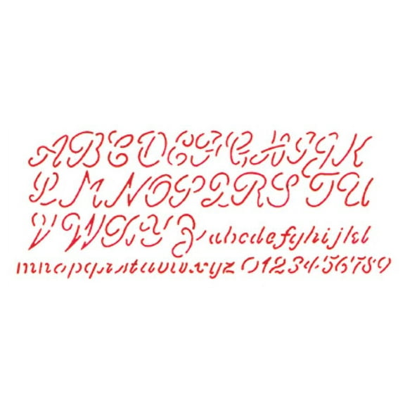Stencil Magic Decorative Stencils-Script Alphabet 5.25"X13"