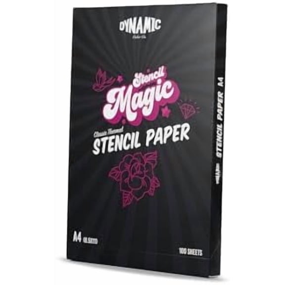 . -Stencil Magic Tattoo Thermal Transfer Paper- 100 Sheets 8.5" x 11" A4 Size- Freehand & Thermal Printer Compatible Clean, Long-Lasting Transfers$$Art & Craft