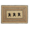 thumbnail image 1 of Stencil Star Rectangular Jute Rug, 1 of 3