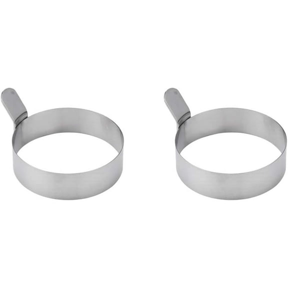 Stencil Steel Egg Cooker 4pcs Steel Egg Rings Non Stick Metal Circle Shaper Egg Maker Molds Cooker Rings for Cooking Shaping Eggs (S Size, Siver) Circle Circle Stencil