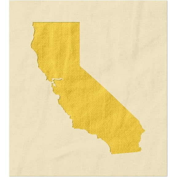Stencil Stop California State Shape Stencil, Reusable 14 Mil Mylar Plastic Stencil for DIY Crafts, Painting, Drawing and Wall Art, 20.78 x 24 Inches