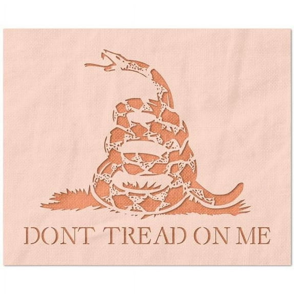 Stencil Stop Don't Tread On Me Flag Stencil - 14 Mil Mylar Plastic (12 x 9.36 inches)