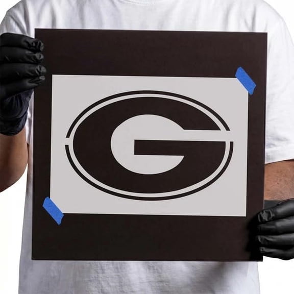 Stencil Stop Georgia Bulldogs G Logo Stencil - 14 Mil Mylar Plastic (2 x 1.29 inches)