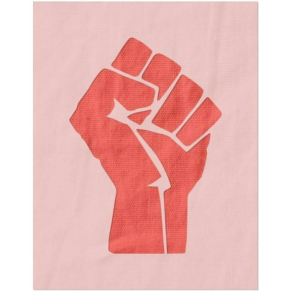 Stencil Stop Raised Fist Stencil - 14 Mil Mylar Plastic (1.41 x 2 inches)