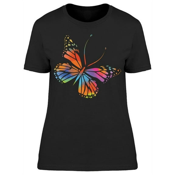 Stencil Style Colorful Butterfly T-Shirt Women -Image by Shutterstock, Female 3X-Large