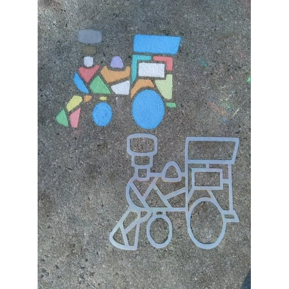 Stencil Styz Reusable Mosaic Airplane, train, semi-truck, motorcycle, pickup truck, car