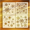 thumbnail image 1 of Stencil Template under $5! Xqxayjr Christmas Snowflake Stencil Set, Reusable Plastic Painting Templates for DIY Crafts, Cards, Wood, Glass Decor, 4-Pack Holiday Art Stencils for Kids, 1 of 7