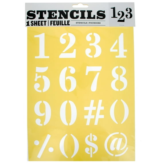 Stencil Templates with Numbers 11 Inches