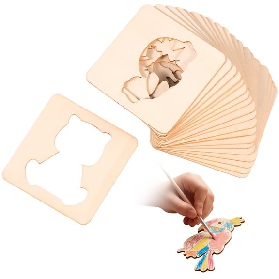 Stencil for Drawing Animal Traffic Theme Stencil for Craft 20/32 Wooden Template 20/32 Practice Sheet Craft Set For Kid
