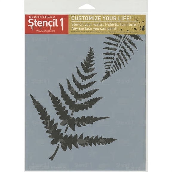Stencil1 8.5"X11" Stencil-Ferns, Pk 1, Stencil1
