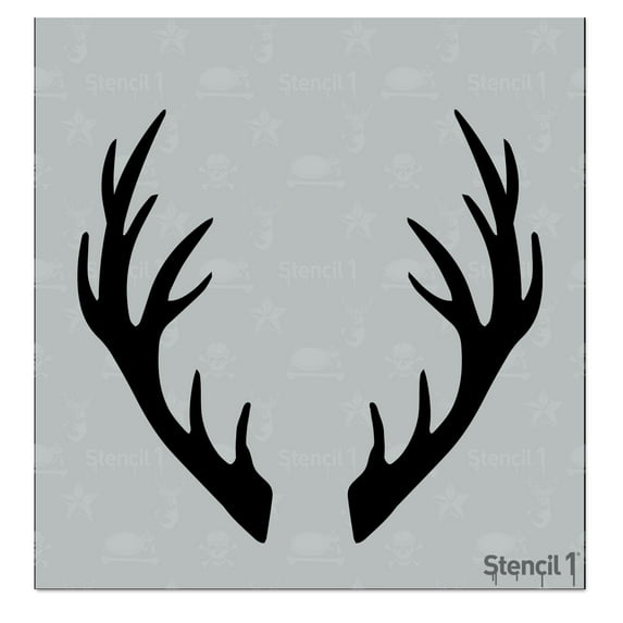 Stencil1 Antlers Stencil Arts Crafts - 5.75" x 6"