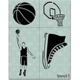 thumbnail image 1 of Stencil1 Basketball 4-Pack Stencil Set Art Craft - 8.5" x 11", 1 of 3
