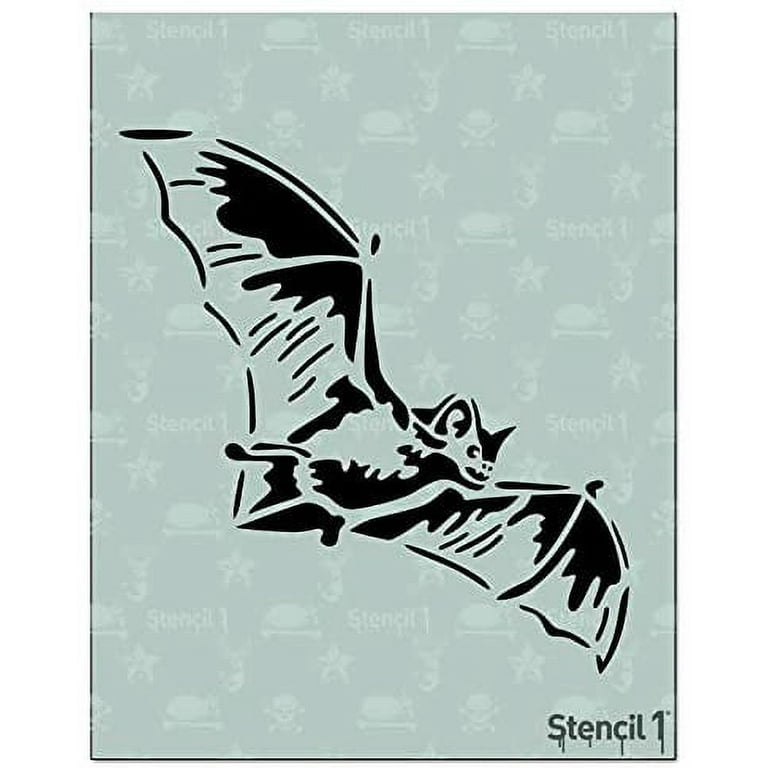 Stencil1 Bat 8.5 X 11 - Durable Quality Reusable Stencils for Drawing  Painting - Halloween Stencil Animal Scary Decorating Items and Decor on  Walls Fabric & Furniture Art Craft 