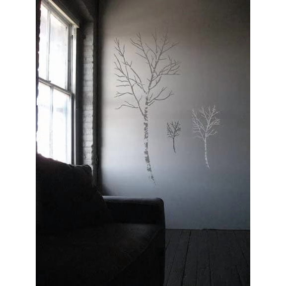 Stencil1 Birch Tree 24 Inch Stencil  Art Craft