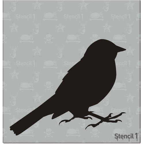 Stencil1 Bird Silhouette Stencil Art Craft - 5.75" x 6"