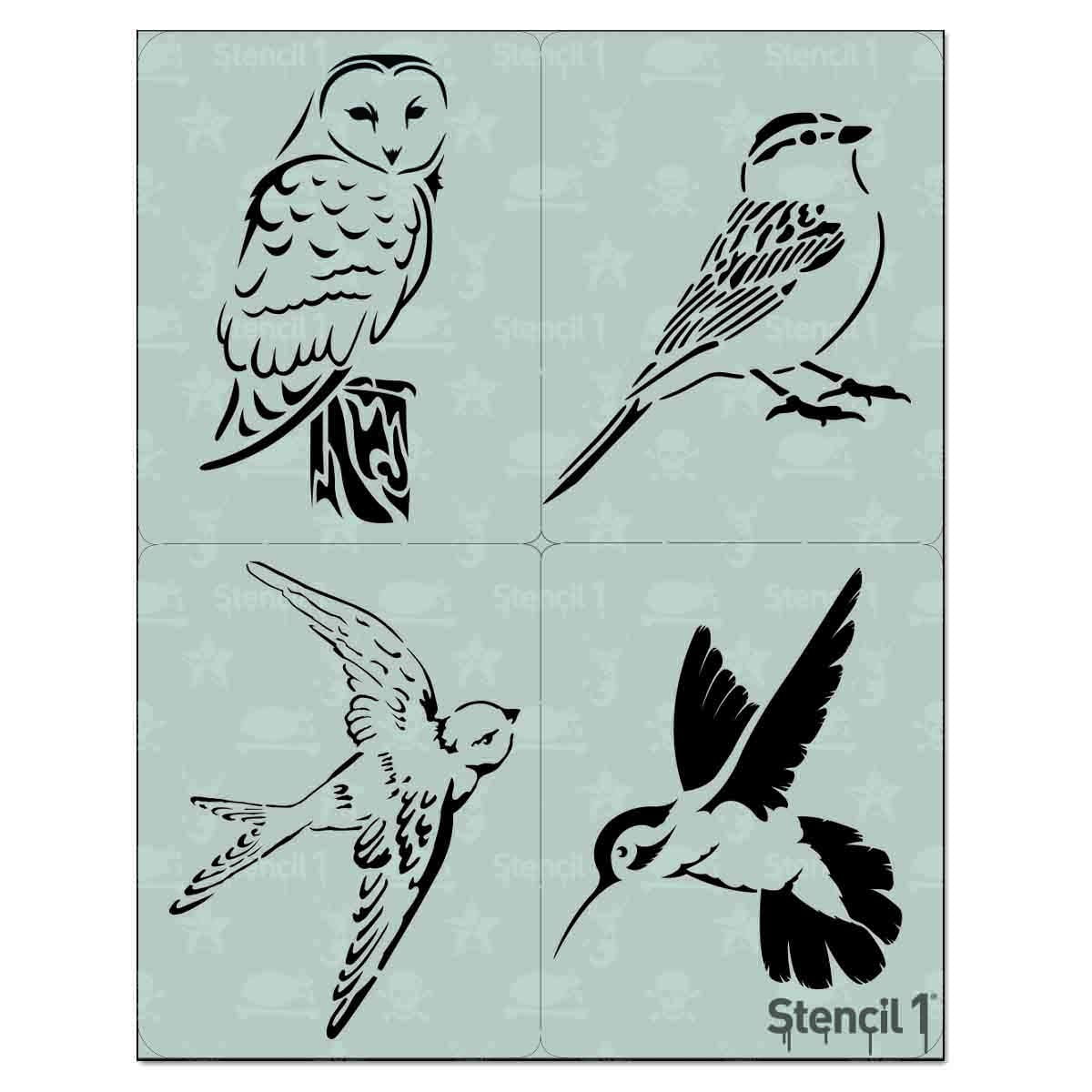Stencil1 Hummingbird Stencil - Reusable Mylar Stencil For Painting Walls, Fabric, Furniture (8.5x11) - View #11