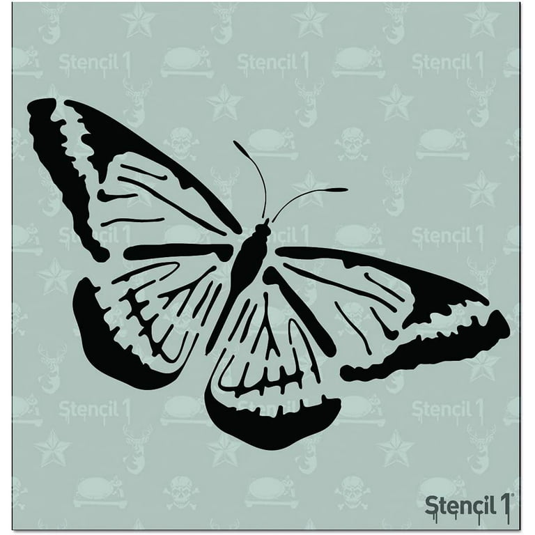 Stencil1 Butterfly - Stencil 5.75 x 6