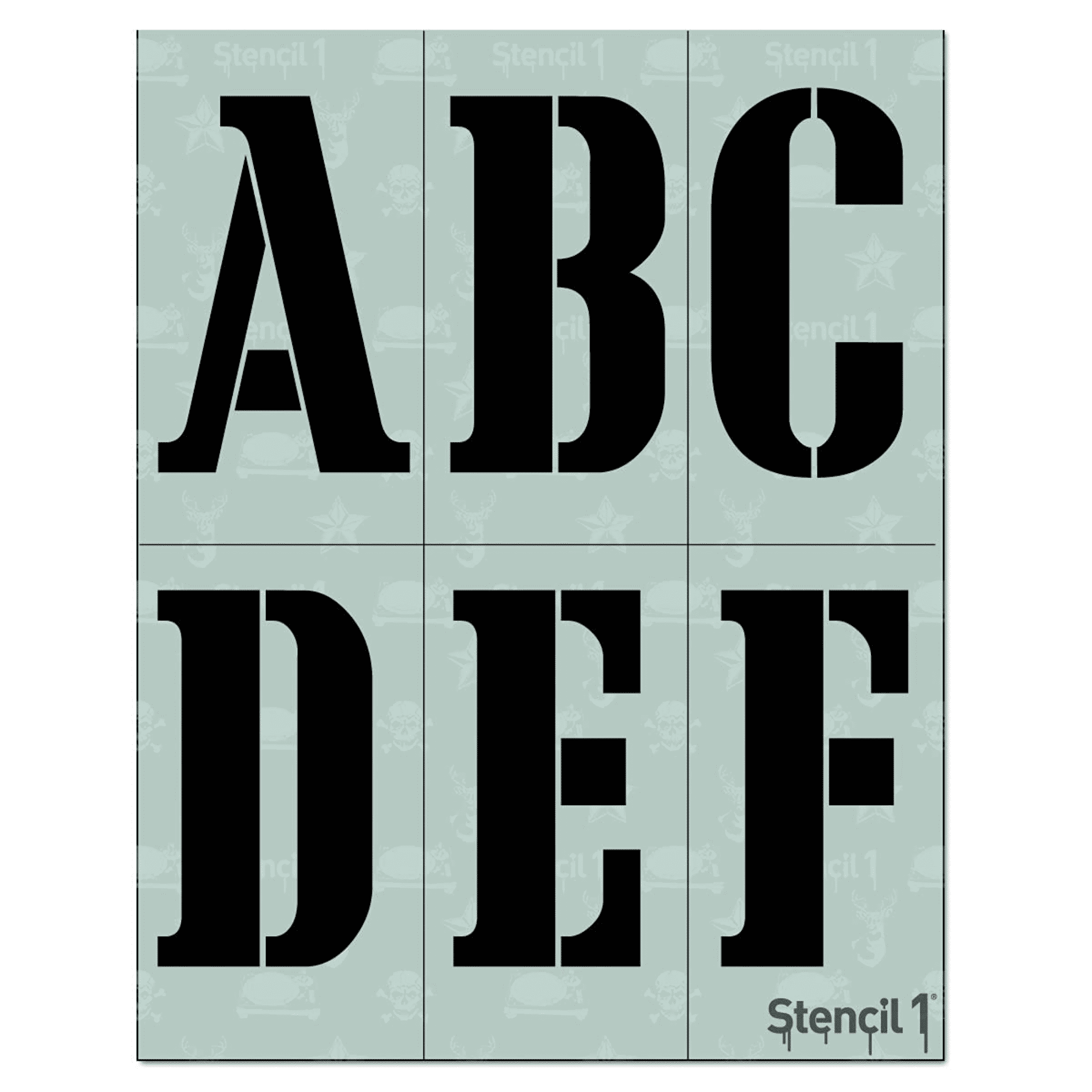 Stencil1 Cargo Font Stencils - 4" Art Stencils