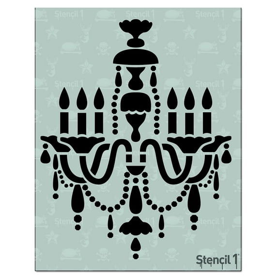 Stencil1 Chandelier Reusable Stencils - 8.5" x 11"