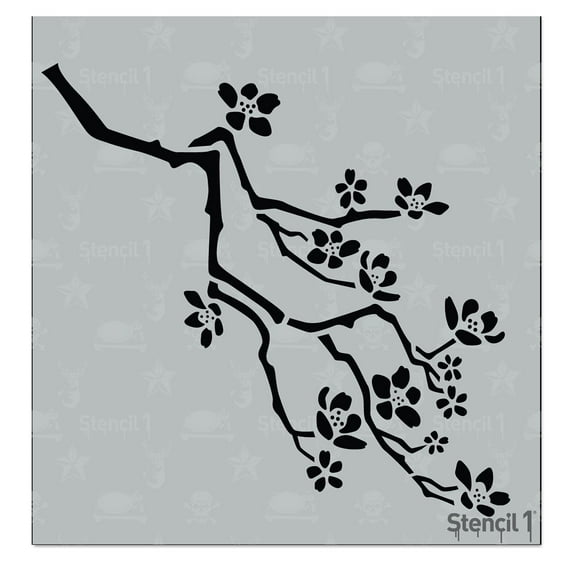 Stencil1 Cherry Blossoms Stencil Art Craft - 5.75"x 6"
