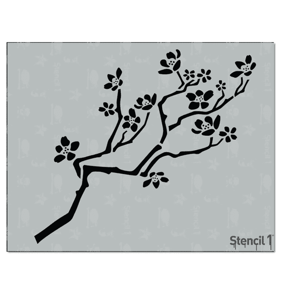 Stencil1 Cherry Blossoms Stencil Art Craft - 8.5"x 11"