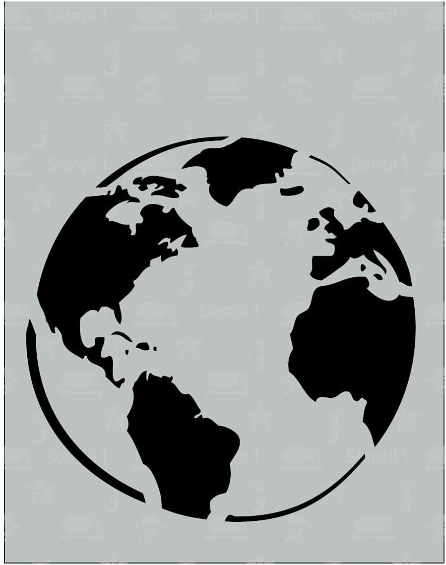 Stencil1 Earth Stencil|Globe Stencil 8.5 stencil1-earth-stencil-globe-stencil-8-5-x-11-inches-for-painting-on-t-shirts-canvas-wall-wood-and-home-decor-wall-decals-reusable-walmart-com